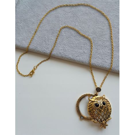 Collier en or, loupe hibou (1/5)