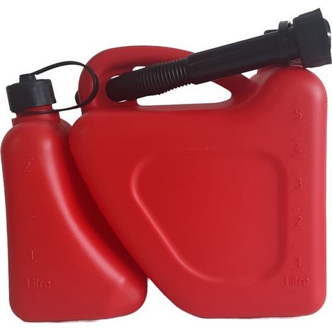 5PZ TANICA IN PLASTICA OMOLOGATA PER CARBURANTE DOPPIO USO lt. 2+5 (1/2)