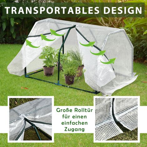 Serre de jardin compacte 99x71x60 cm, tunnel de culture résistant aux UV pour tomates et légumes, abri végétal extérieur avec film protecteur (1/5)