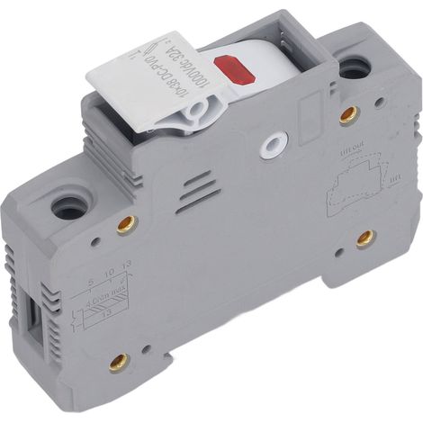 DC 1P 32A DIN-Schienen-Sicherungshalter, 20A 10x38mm Sicherung, 1000V Photovoltaik-Schutz, Komplettset mit Halterung. (1/5)