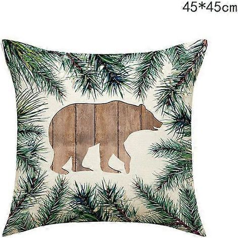 Housse de coussin de Noël 45 cm, Père Noël, bonhomme de neige, sapin de Noël, décoration de Noël pour la maison (1/5)