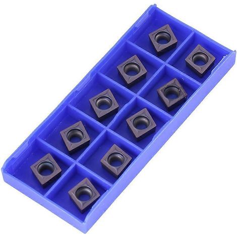 10 Stück CNC-Hartmetall-Wendeschneidplatten für Drehmaschinen mit Box CCMT09T304 VP15TF