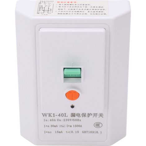 Disjoncteur différentiel 40A 230V pour chauffe-eau et climatiseur (1/5)