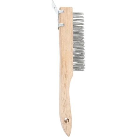Brosse en Acier Inoxydable pour Préparation de en Bois pour Nettoyage et Élimination de Rouille en Bois Brosse à Main pour Préparation de et Entretien Domestique (1/5)