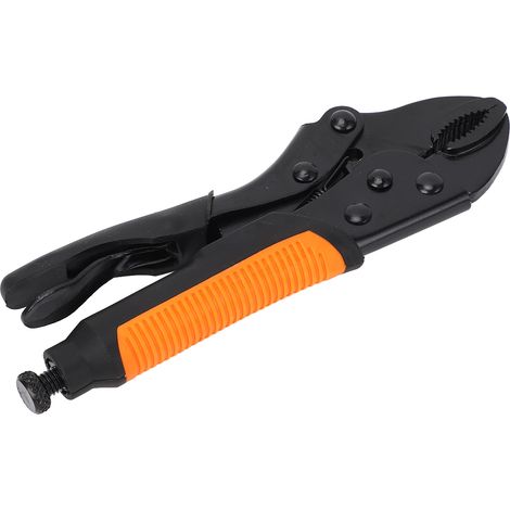Pince étaux mordante courbée acier carbone clé réglable serrage bricolage bois 18 cm (1/5)