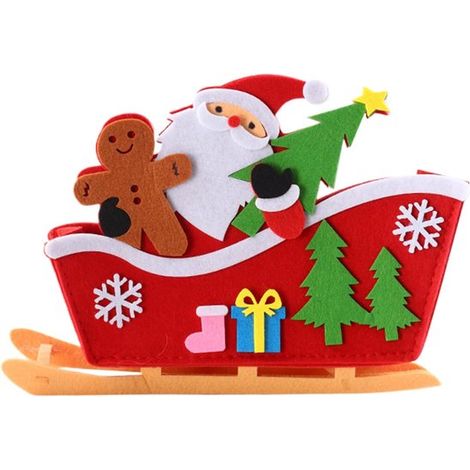 Figurine Père Noël avec traîneau – Décoration de Noël – Mignonne – Articles de fête (1/5)