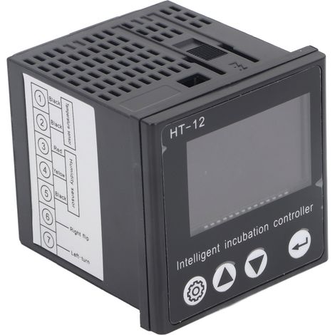 Contrôleur de température et d'humidité pour incubateur à œufs avec écran LCD, compatible avec les poules, les oies et les canards (220 V/110 V CA). (1/5)