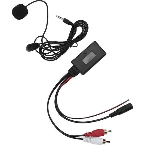 Bluetooth-AUX-Adapter für Kenwood-Autos mit 2 RCA-Audioeingängen und Freisprechmikrofon