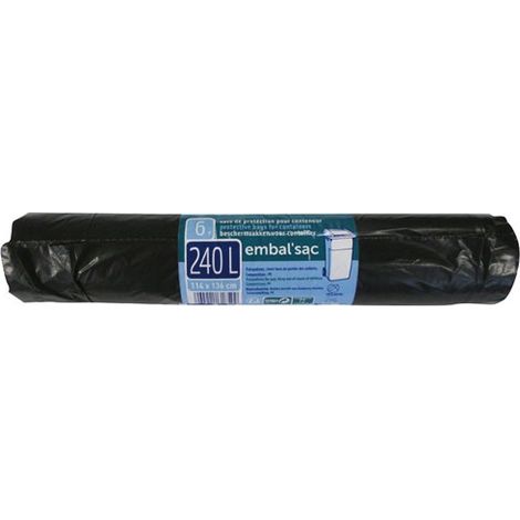 Sac Poubelle Pour Conteneur 240l Poche De 6 Sacs Ref Emb240p06599
