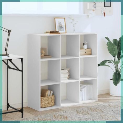Bibliothèque - 852816 - Blanc - Bois d'ingénierie - 102 x 32 x 102 cm (1/5)