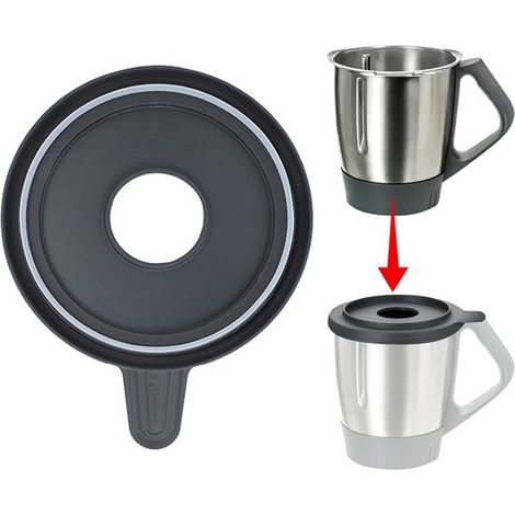 Coperchio multifunzionale per la ciotola (compatibile con TM5 e TM6) Coperchio per conservare i nutrienti Accessorio per robot da cucina Coperchio con apertura (1/5)
