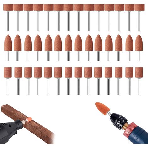 Lot de 42 pointes de ponçage en corindon pour outil rotatif (1/5)