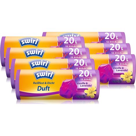 20 L Sacs poubelle de vanille Parfum lavande Lot de 7 (7 x 12 pièces) (1/5)