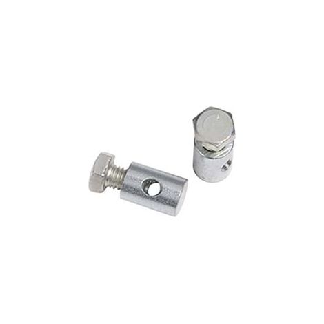 MORSETTO A 1 VITE IN TESTA IN ACCIAIO ZINCATO- - foro ø mm.3 - vite M5 - conf.pz.4 in blister - 5 blister