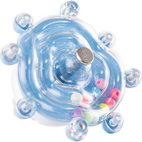 Jouet Tournant Pour Oiseaux - Assiette Interactive Avec Billes Sonores - Pour Perruches, Calopsittes, Inséparables, Conures - 8 cm x 8 cm x 6 cm - 1 Pièce (1/5)