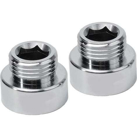 Raccord de tuyau de douche en laiton Linyes, adaptateur 3/4" femelle vers 1/2" mâle BSP chromé, compatible avec les douches standard. (1/5)