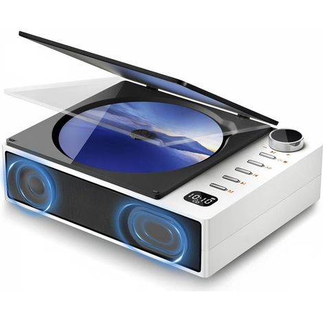 Player & 201 Weiß – CD, Bluetooth, USB-Stick, Multimodus – Standalone + Kopfhörer + Audiokabel + Fernbedienung + USB-Kabel (1/5)