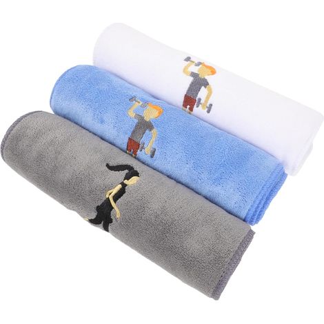 de 3 serviettes de sport pour homme YARNOW en microfibre