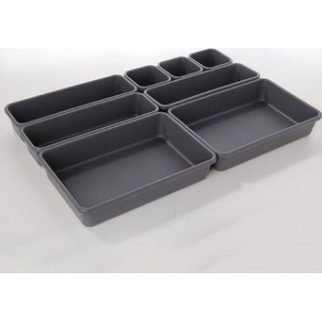 Boîte De Rangement Pour Tiroirs - Organisateur Modulaire En Plastique - Pour Cosmétiques Et Papeterie - 8 Pièces (1/5)