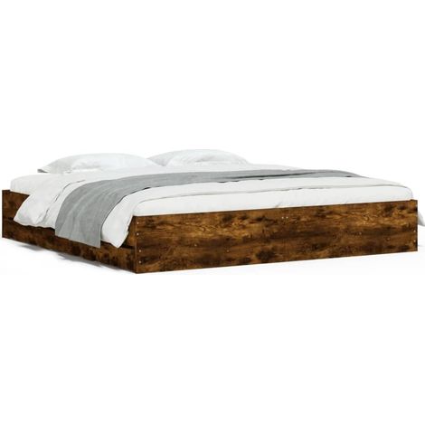 Maison Exclusive - Cama con cajones madera de ingeniería roble ah (1/5)