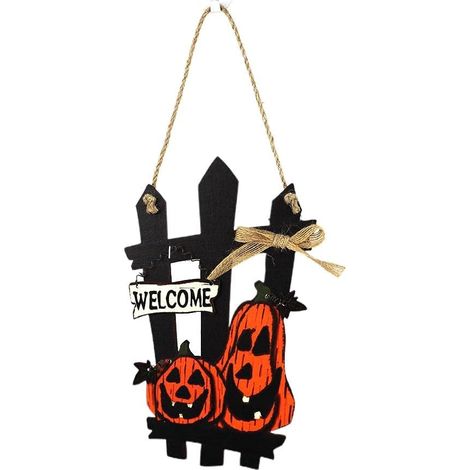joyeux halloween signe signe de bienvenue guirlande de citrouille porte pendentif suspendu pour la décoration d'halloween