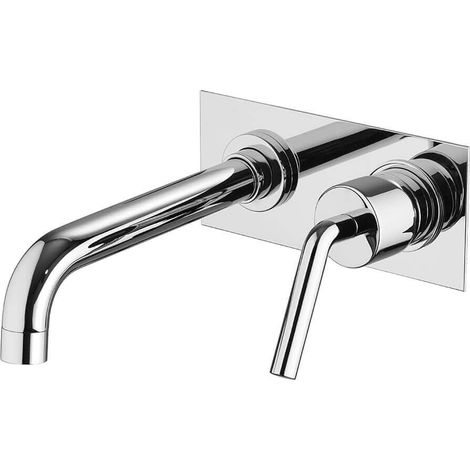 Miscelatore lavabo a muro con piastra Lumos di Jacuzzi Rubinetteria (1/2)