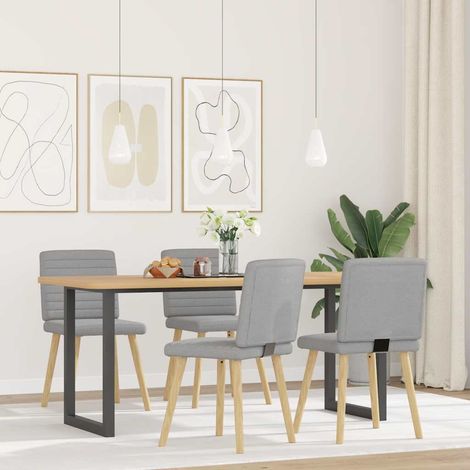 Maison Exclusive - Sedie da Pranzo 4 pz Grigio Nuvola in Tessuto