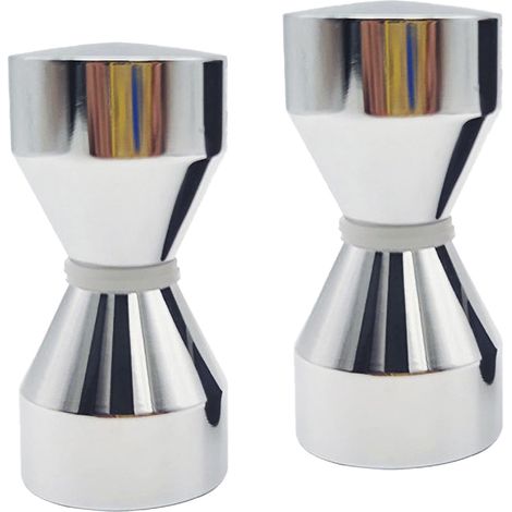 poignée de porte en verre, 2,4 pouces en alliage d'aluminium single hole pull, cylindrique cabine de douche coulissante porte en verre pull (2, silver1) (1/5)