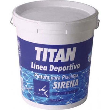 Wasserbasierte Poolfarbe Sirene Blau Matt 4l Titan 182371004