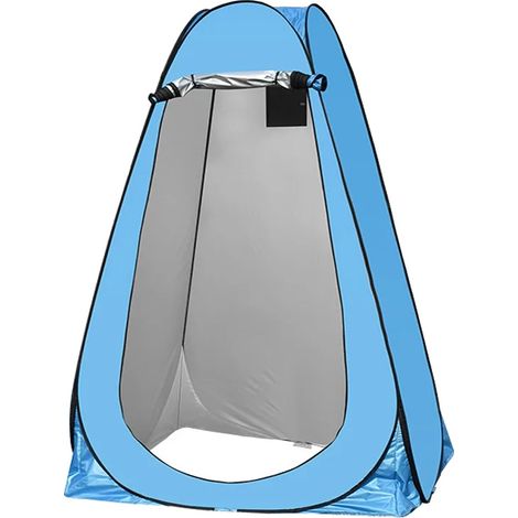Tente de Douche Extérieure, Imperméable, Protection UV, Bleu (1/2)