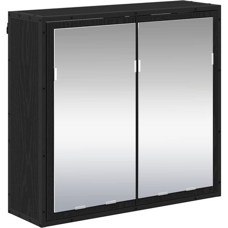 Maison Exclusive - Scaffale da parete con lo scaffale Rovere Nero 65 x 20 x 60 cm