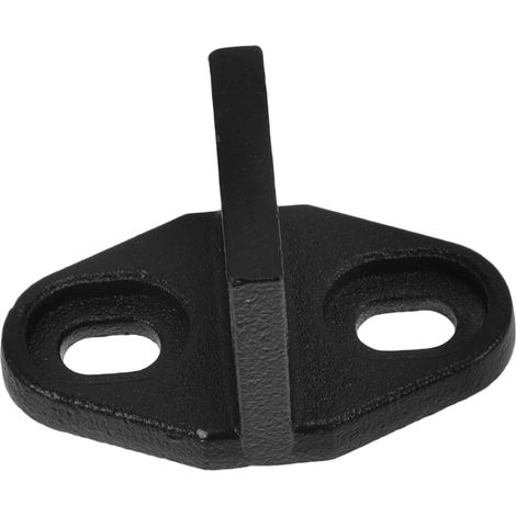 Guide de sol pour porte de grange coulissante fer, noir (1/5)