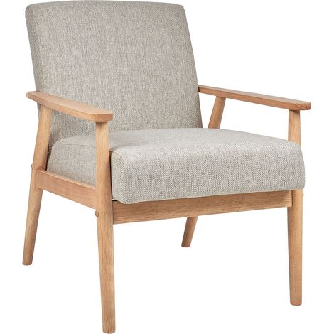 Sessel ESRUM Stoff Hellbraun / Grau