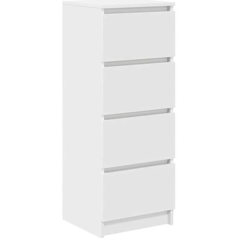 Maison Exclusive - Aparador blanco 37,5x35x99 cm madera de ingeni (1/5)