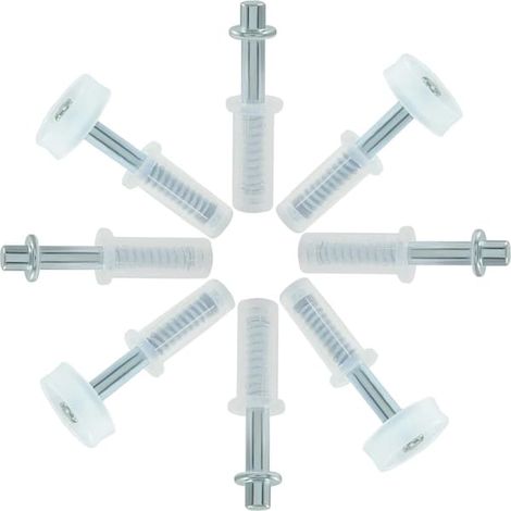 Kit de quincaillerie pour porte pliante (lot de 8), kit de réparation de porte pliante à ressort pour armoire comprenant roulettes de guidage et pivots supérieurs, pièces de rechange pour porte. (1/5)