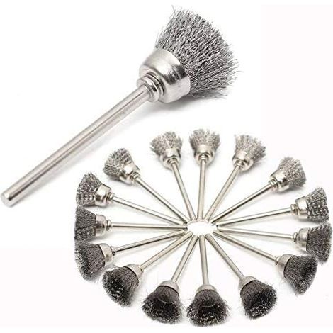Ensemble de 45 brosses métalliques en acier inoxydable pour perceuse, accessoires pour outils rotatifs Dremel, pour le nettoyage et le polissage (1/5)