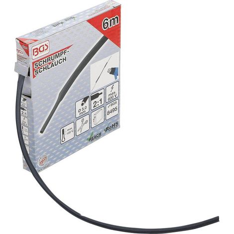 Boîte de Gaines Thermorétractables Noires D.5 mm - 6 m - Protection et Isolation Électrique, - D-Work (1/5)