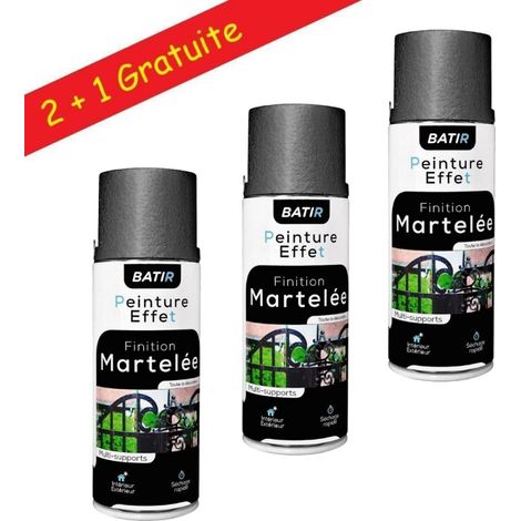 Lot bombes de peinture Effet martelé Gris ou Anthracite - Aérosol 400ml – Intérieur et Extérieur - Anthracite - Lot de 3. (1/5)