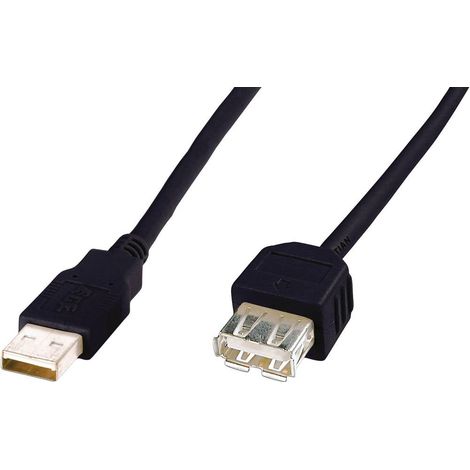 Cavo di prolunga DIGITUS USB 2.0 - 1,8 m - cavo di collegamento per USB tipo A - alta velocità 480 Mbit / s - nero (1/4)
