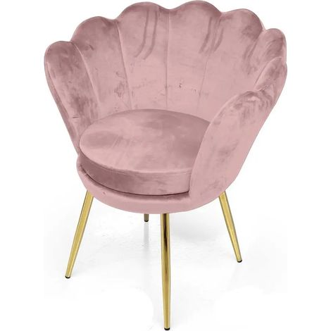 Fauteuil en velours rose 58x67x79
