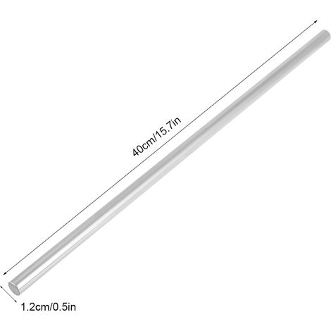 1 Stück Lagerstahl-Zylinderschiene, lineare Welle, gerader Rundstab, 12 mm Durchmesser (400 mm) (1/5)