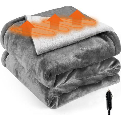 12V Electric Car Blanket - 150 x 100 cm - Soft Heated Blanket - Heated Blanket for Winter, Travel, and Outdoor Camping (1/4)
