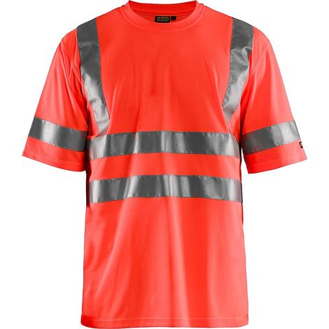 T-shirt de travail haute visibilité 3413 - Rouge fluo XXXL