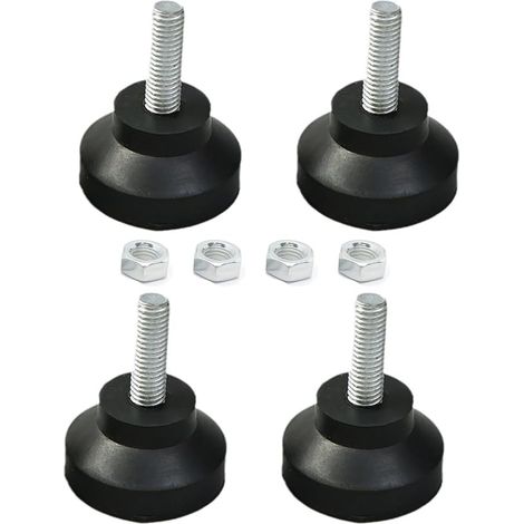 Pieds en caoutchouc M8 x 35 mm - Résistant à l'humidité, antidérapant - Réduit efficacement le bruit - Convient pour meubles, appareils (1/5)