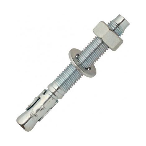 Scell-It – Goujon d'assemblage M8 x 65 mm – BZ08X65 – Acier zingué pour béton – 100 unités – Filetage long pour charges lourdes - SC-BZ-08X65