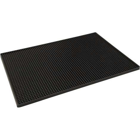 Tapis de bar XXL - 30x45cm - Caoutchouc noir - Beaumont
