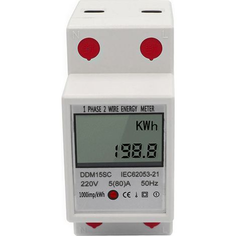 Compteur d'énergie multifonctionnel monophasé DDM15SC avec écran LCD 220V/50Hz 5-80A (1/5)