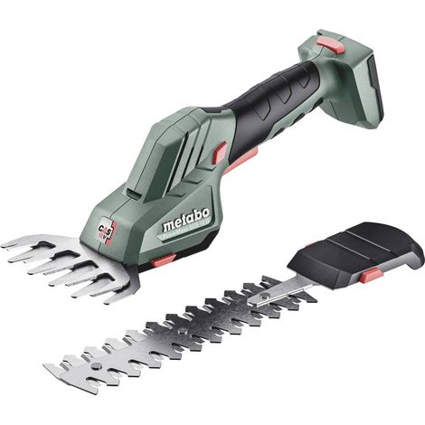 Cisaille à gazon sans fil 20 cm – Lames de 11,5 cm – Système Metabo Quick – Pour coupes précises et confort d'utilisation