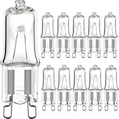 10er-Pack G9-Halogenlampen/Brandschutzlampen 25 W/28 W/40 W, 230 V – warmweißes Licht – Hochleistungs-Halogenlampe (25 W) (1/5)