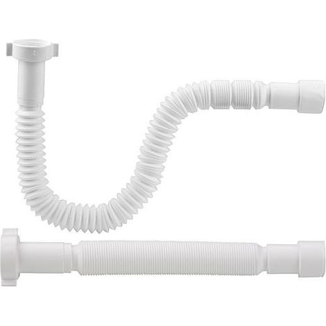Tuyau de raccordement flexible 1 1/4"x32/40mm droit Longueur 350-870mm (1/2)